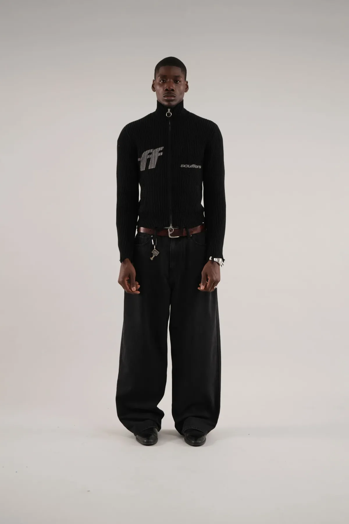 Scuffers Knitwear^Blackie Dark Zipper Knit