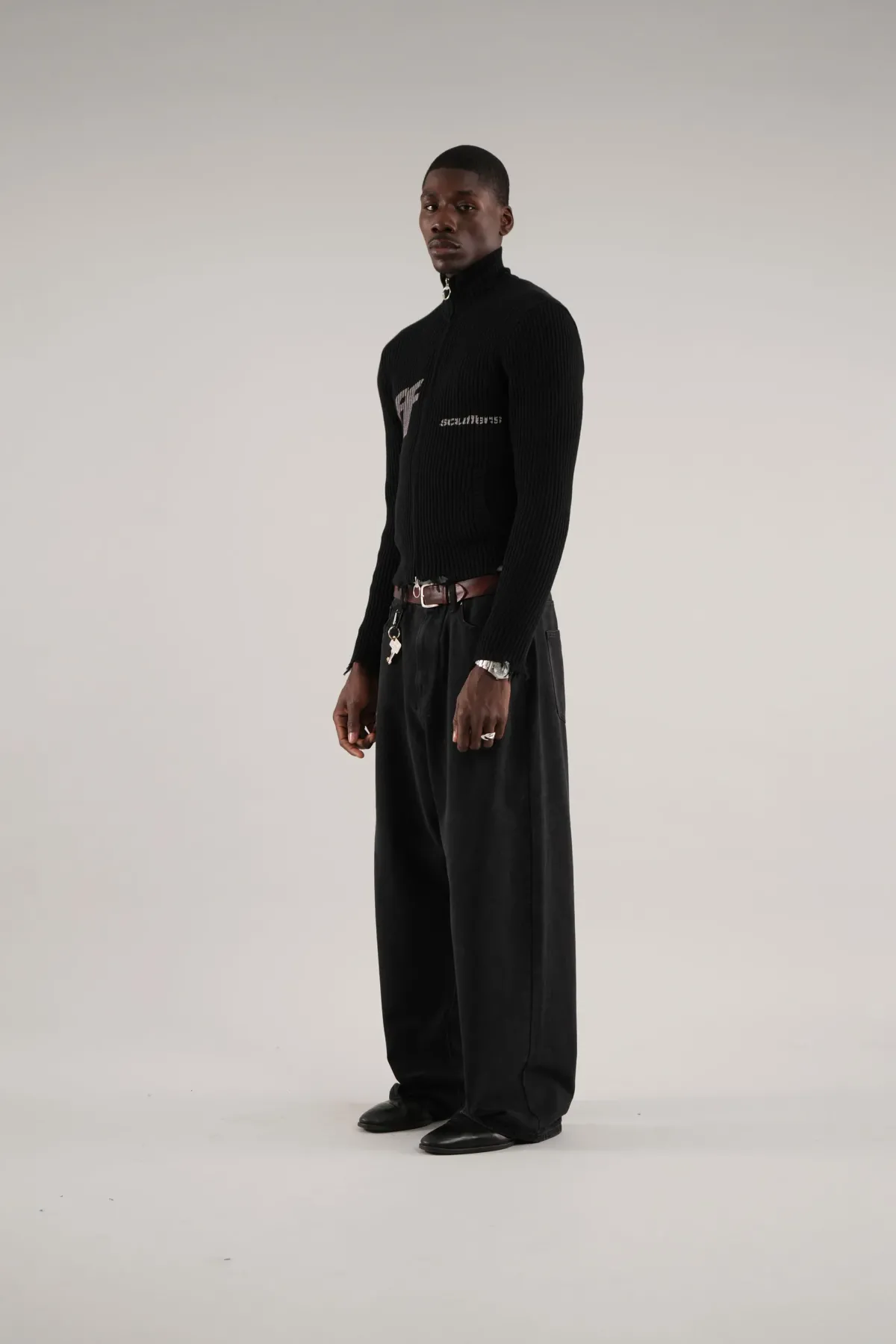 Scuffers Knitwear^Blackie Dark Zipper Knit
