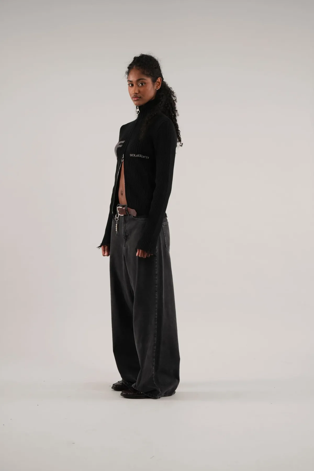 Scuffers Knitwear^Blackie Dark Zipper Knit