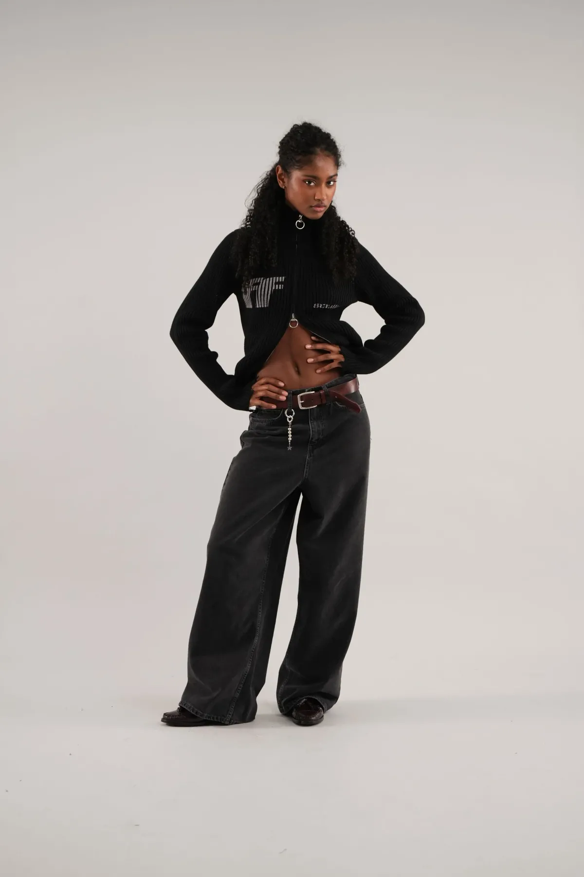 Scuffers Knitwear^Blackie Dark Zipper Knit