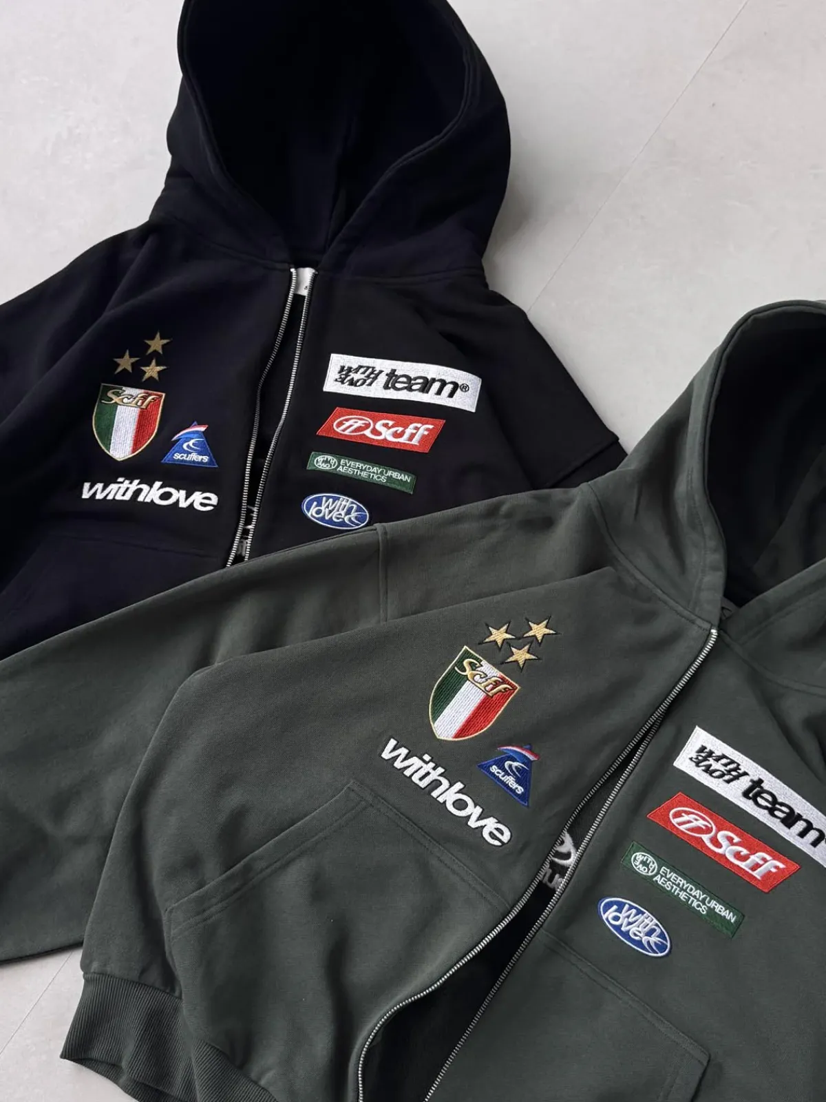 Scuffers Hoodies^By Air Black Zipper
