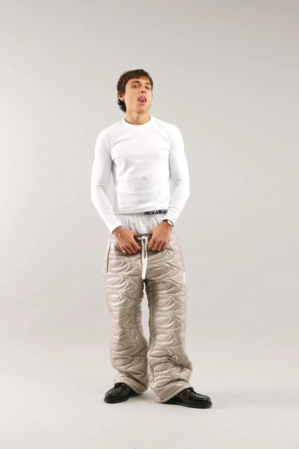 Scuffers Pants & Sweatpants^Champagne Quilted Grey Pants