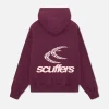 Scuffers Hoodies^Chester Burgundy Hoodie