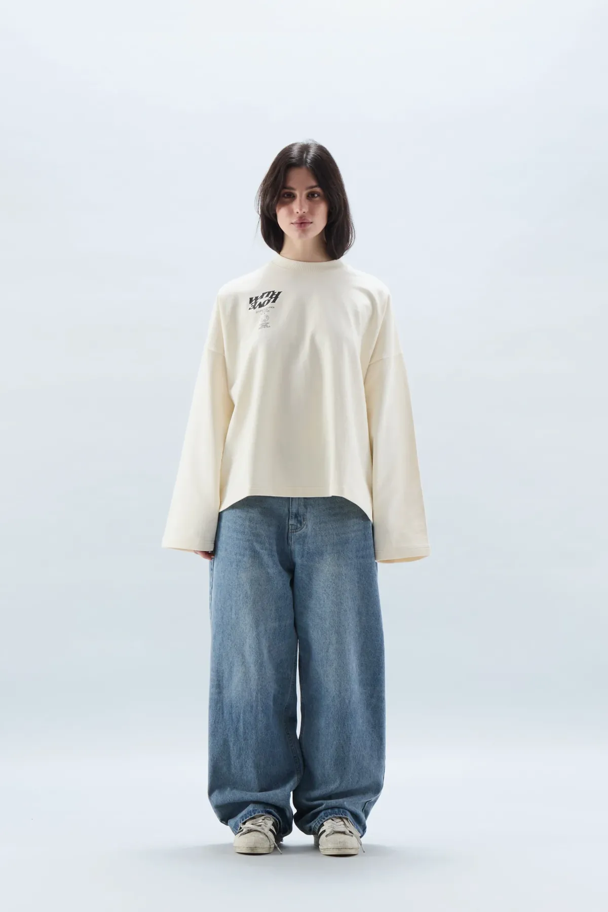Scuffers Crewneck^Com Ecru Sweatshirt