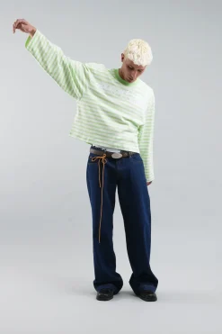 Scuffers Long Sleeves^Curator Green & White Longsleeve