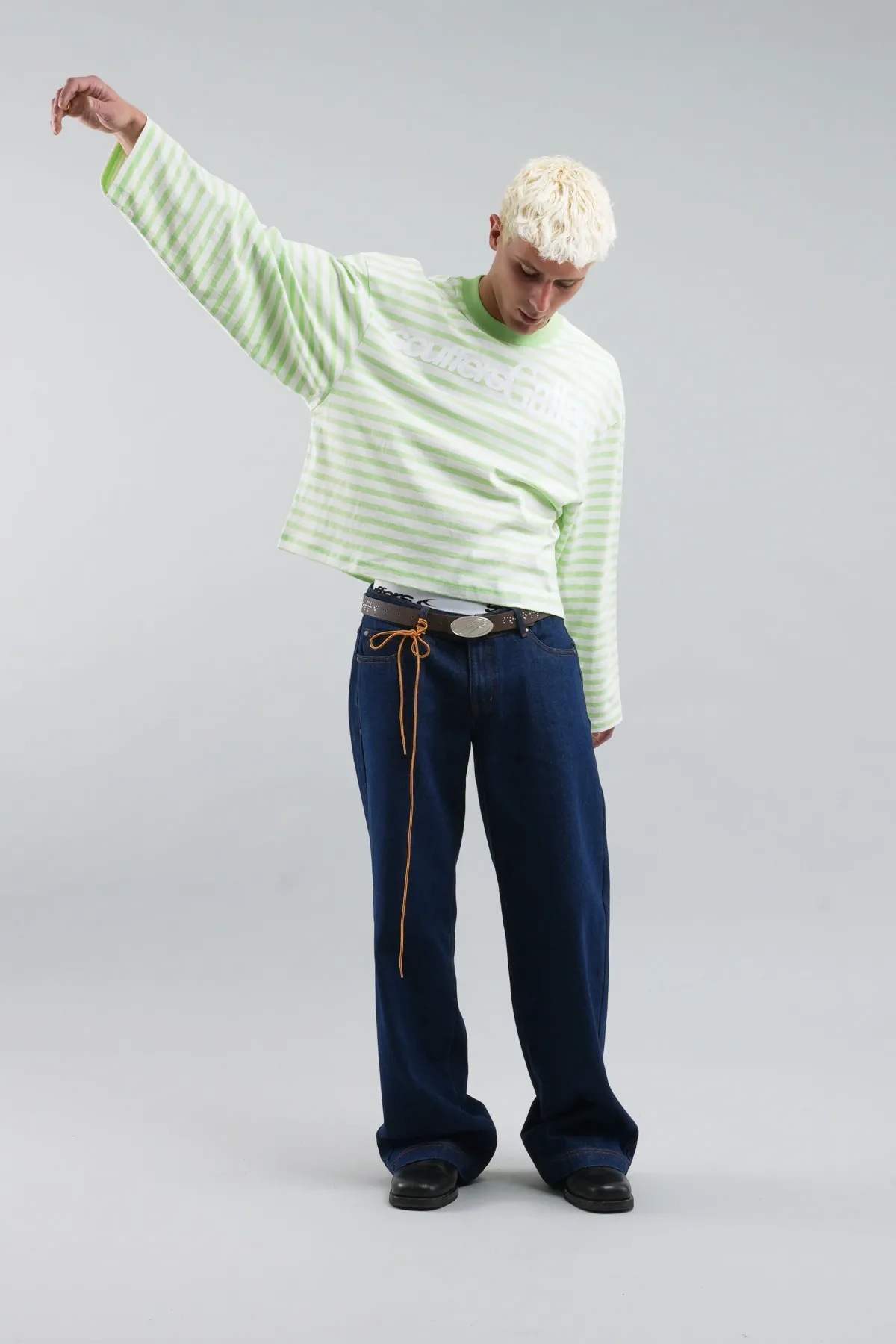Scuffers Long Sleeves^Curator Green & White Longsleeve