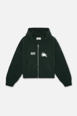 Scuffers Knitwear^Emblem Green Zipper Knit