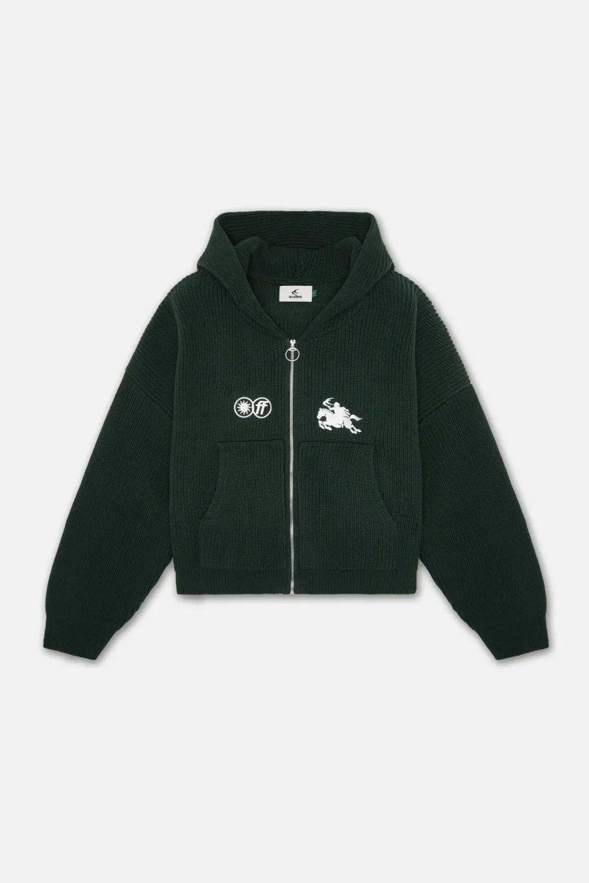 Scuffers Knitwear^Emblem Green Zipper Knit
