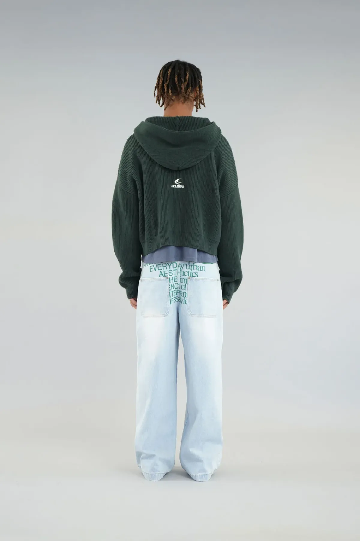 Scuffers Knitwear^Emblem Green Zipper Knit