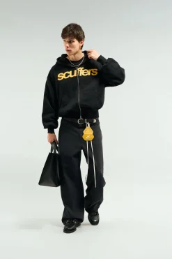 Scuffers Hoodies^Essential Black Zipper