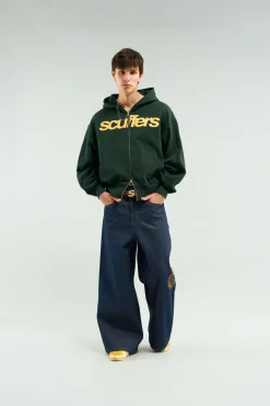 Scuffers Hoodies^Essential Green Zipper