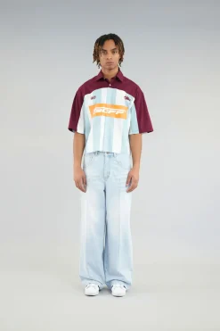 Scuffers Shirts & Polos^Forza Burgundy & Blue Shirt