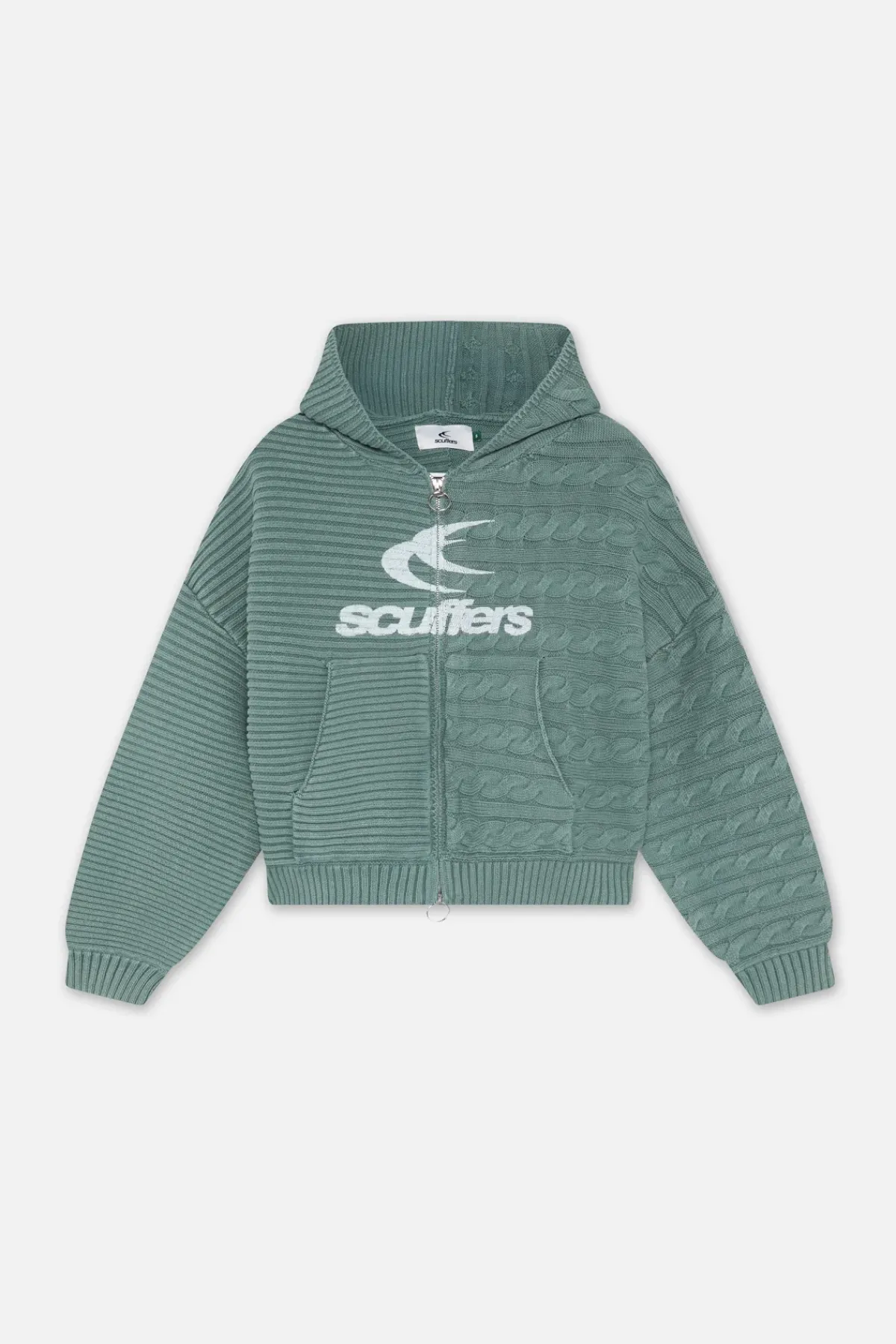 Scuffers Knitwear^Frenchie Green Knit Zipper