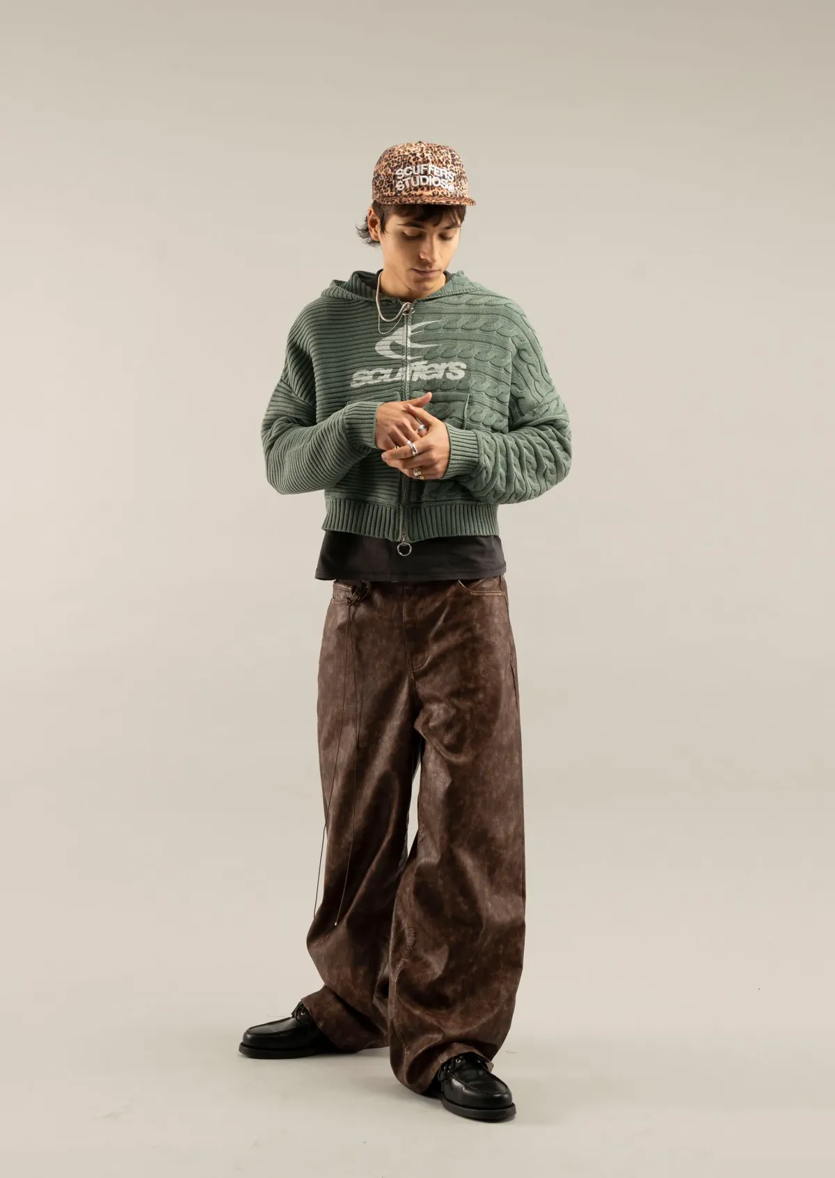 Scuffers Knitwear^Frenchie Green Knit Zipper