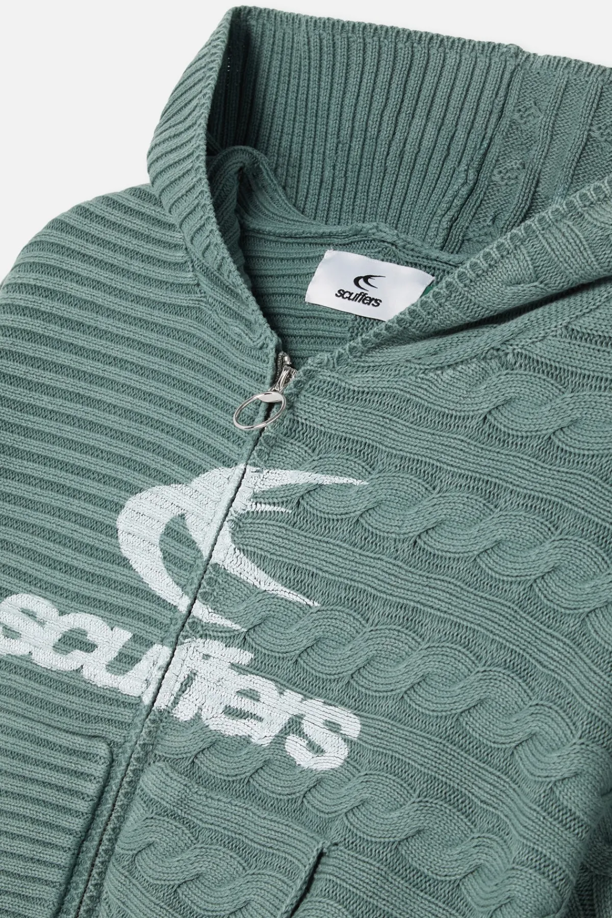 Scuffers Knitwear^Frenchie Green Knit Zipper