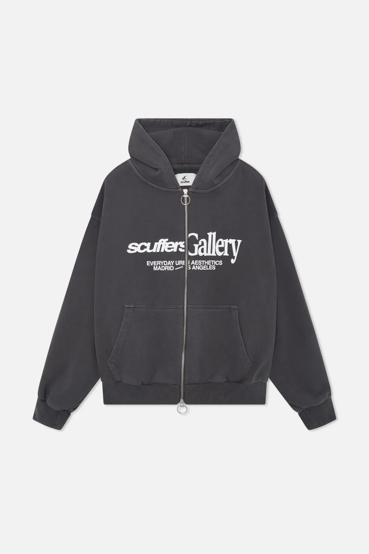 Scuffers Hoodies^Gallery Black Zipped Hoodie