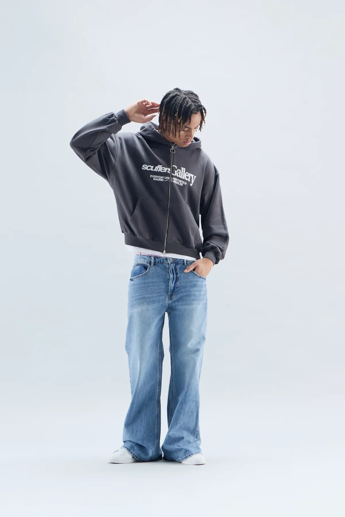 Scuffers Hoodies^Gallery Black Zipped Hoodie