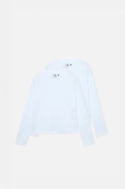 Scuffers The Basics By Scuffers | Long Sleeves^Interlock White Longsleeve T-Shirt Pack