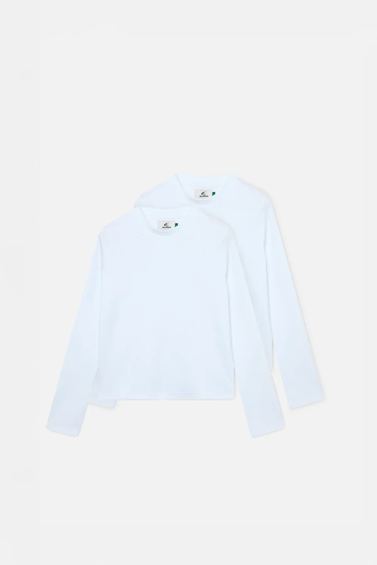 Scuffers The Basics By Scuffers | Long Sleeves^Interlock White Longsleeve T-Shirt Pack