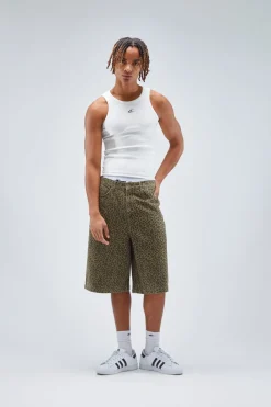 Scuffers Shorts^Jumbo Green Leopard Shorts