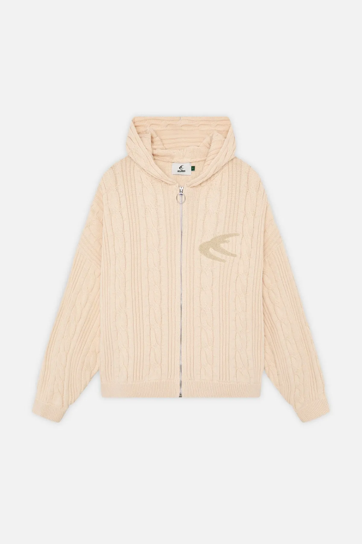 Scuffers Knitwear^Latte Ecru Zipper Knit