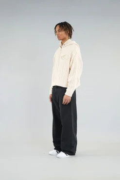 Scuffers Knitwear^Latte Ecru Zipper Knit
