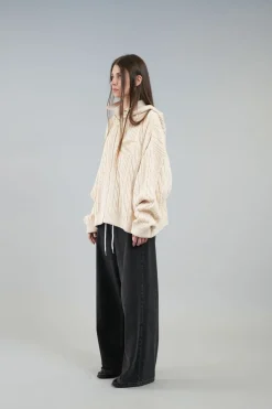 Scuffers Knitwear^Latte Ecru Zipper Knit
