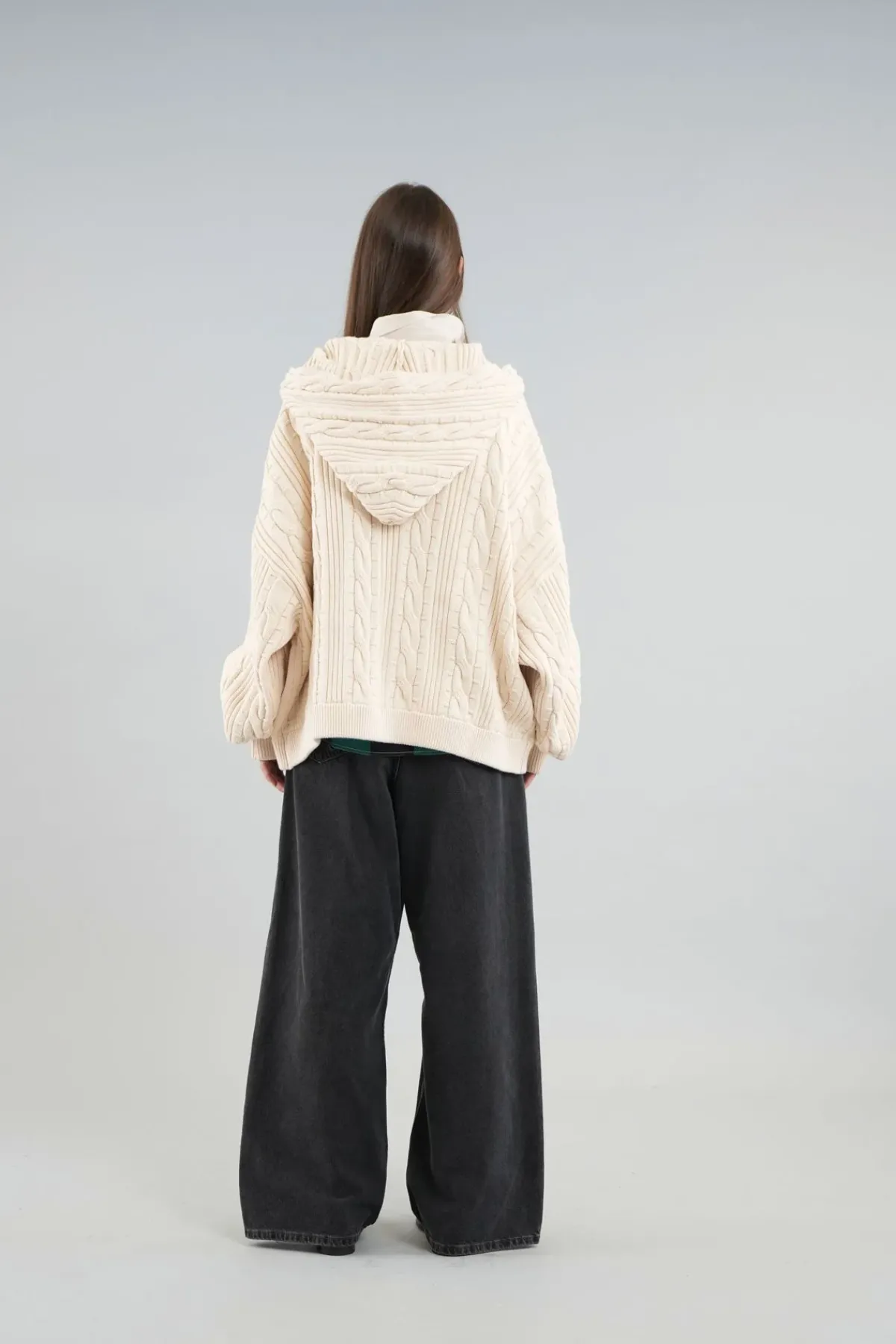 Scuffers Knitwear^Latte Ecru Zipper Knit