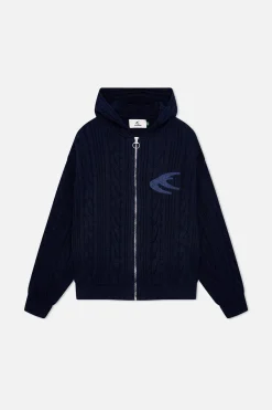 Scuffers Knitwear^Latte Navy Zipper Knit
