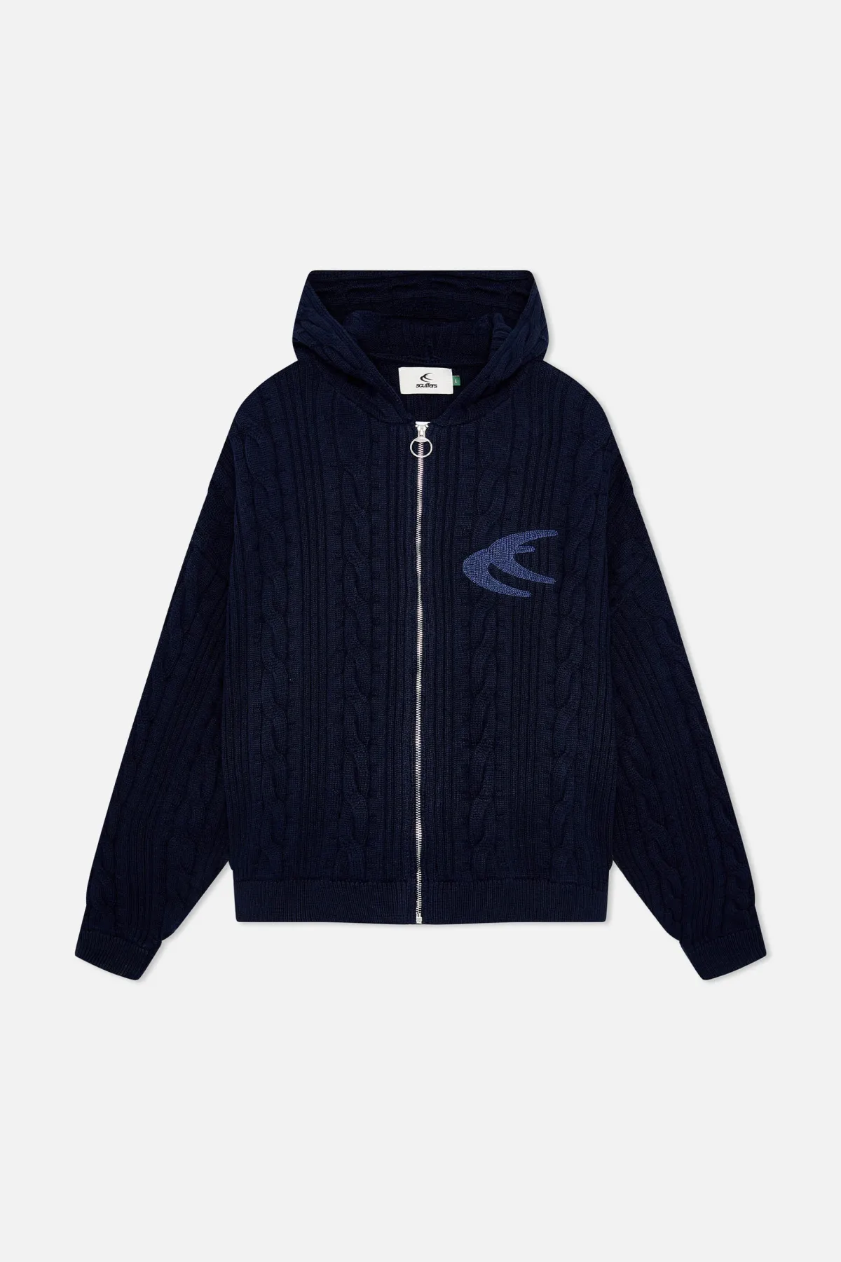 Scuffers Knitwear^Latte Navy Zipper Knit