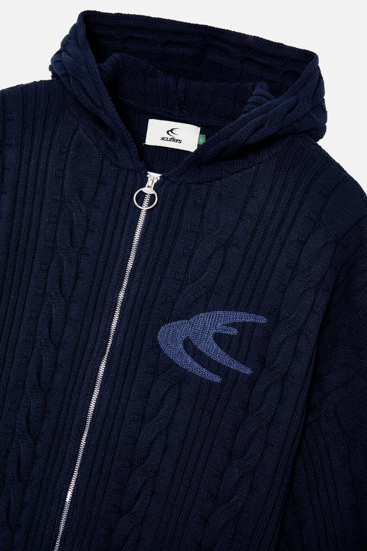 Scuffers Knitwear^Latte Navy Zipper Knit