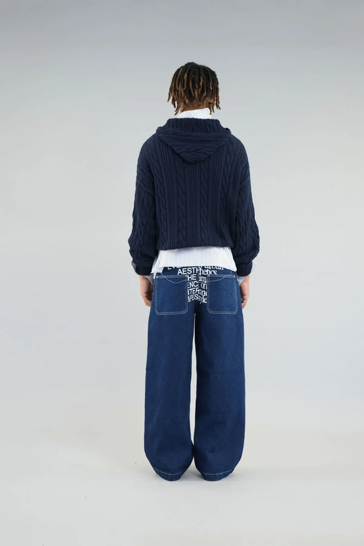 Scuffers Knitwear^Latte Navy Zipper Knit