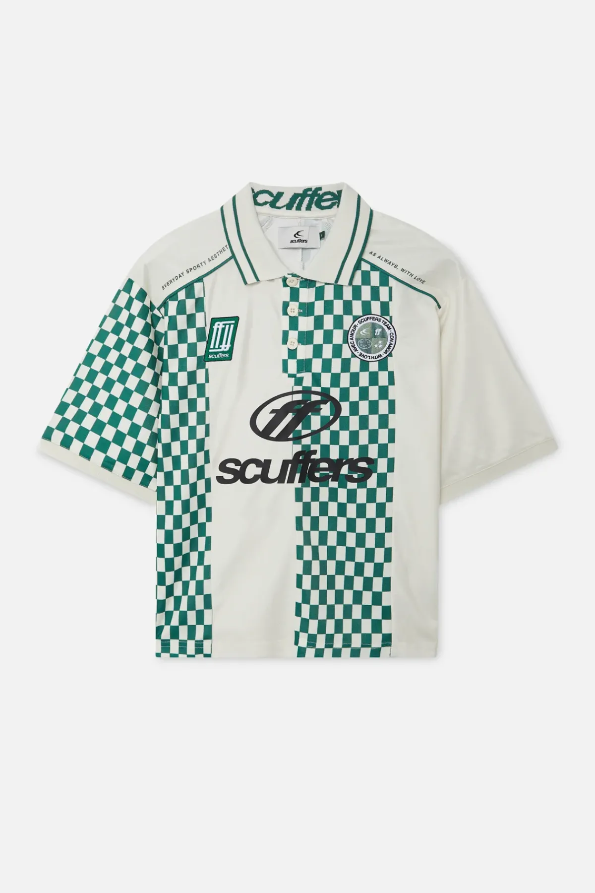 Scuffers T-shirts^Lauda Green & Ecru T-shirt