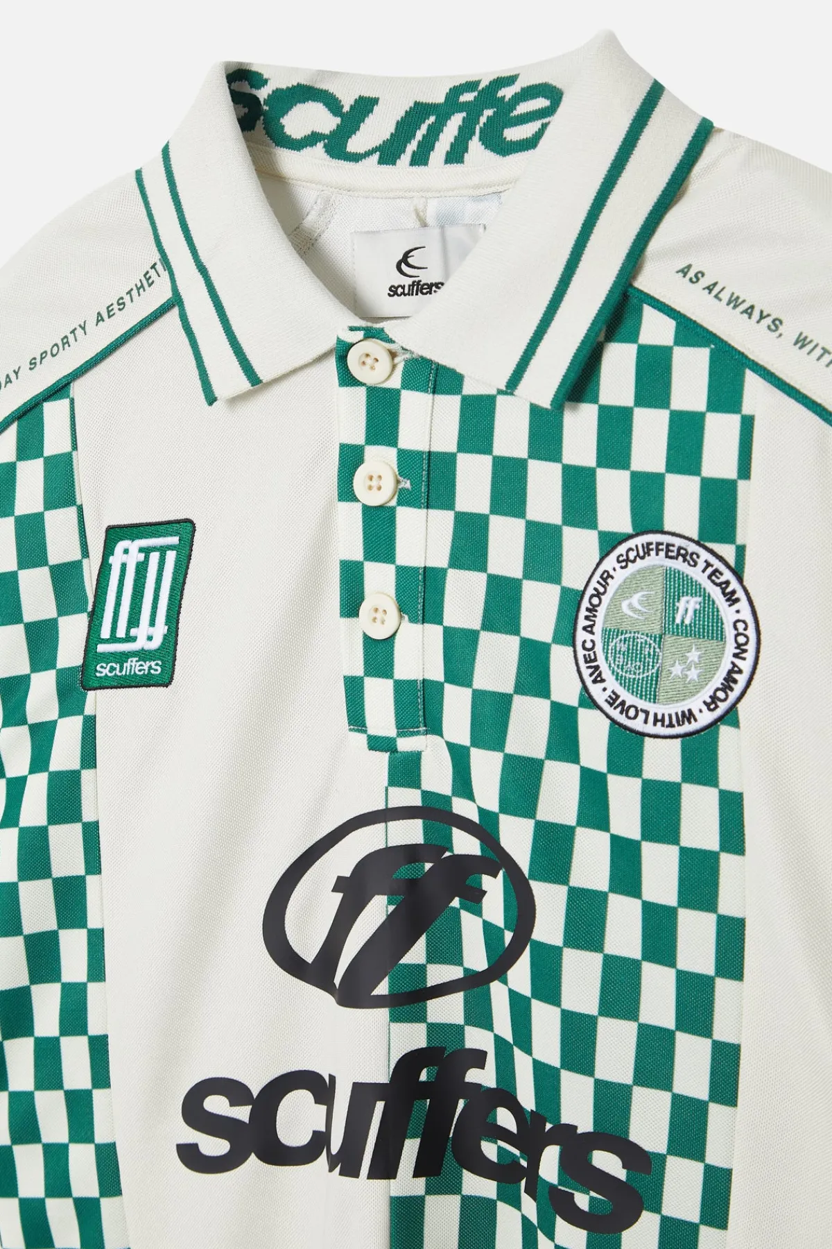 Scuffers T-shirts^Lauda Green & Ecru T-shirt