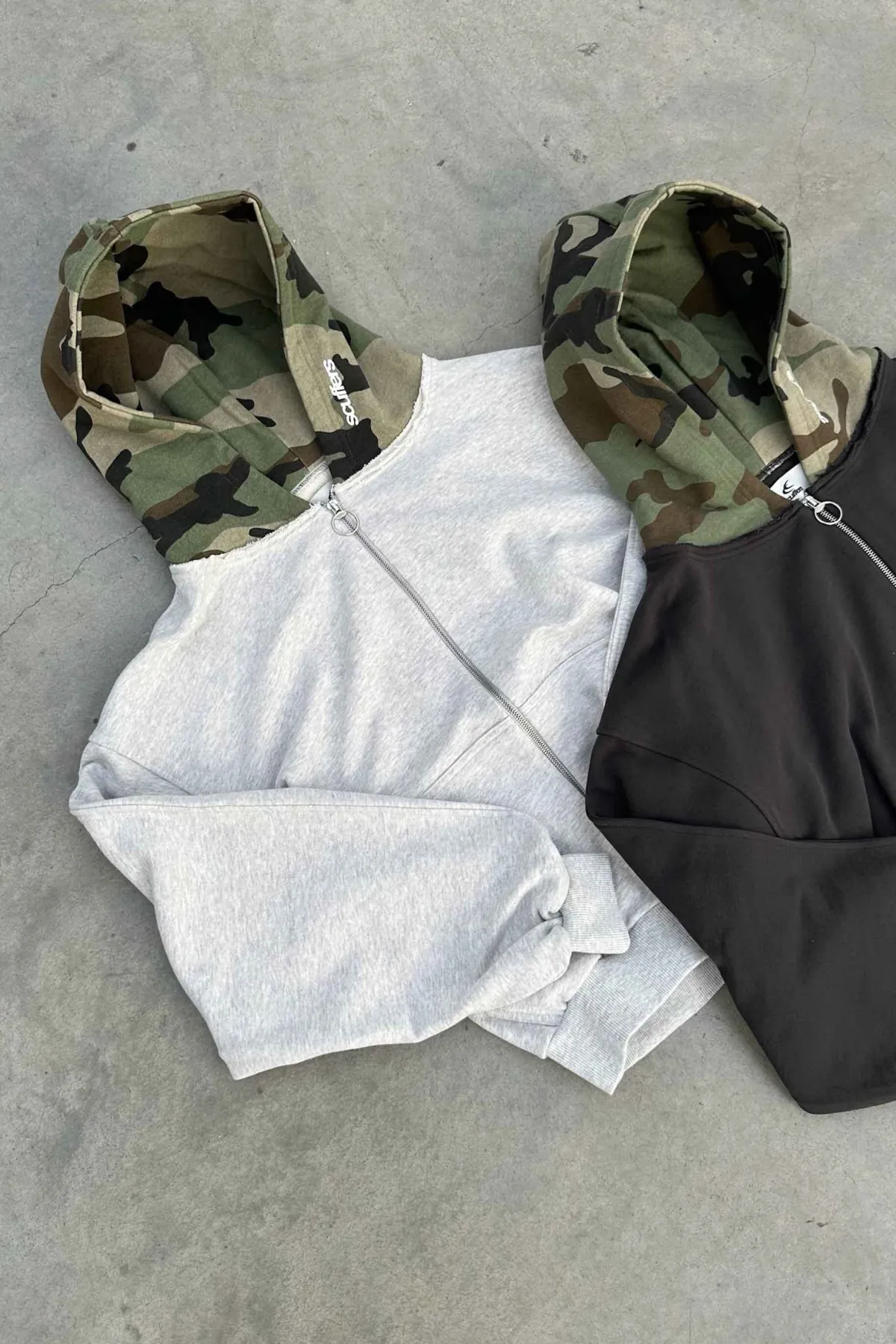 Scuffers Hoodies^Mask Light Grey Zipper