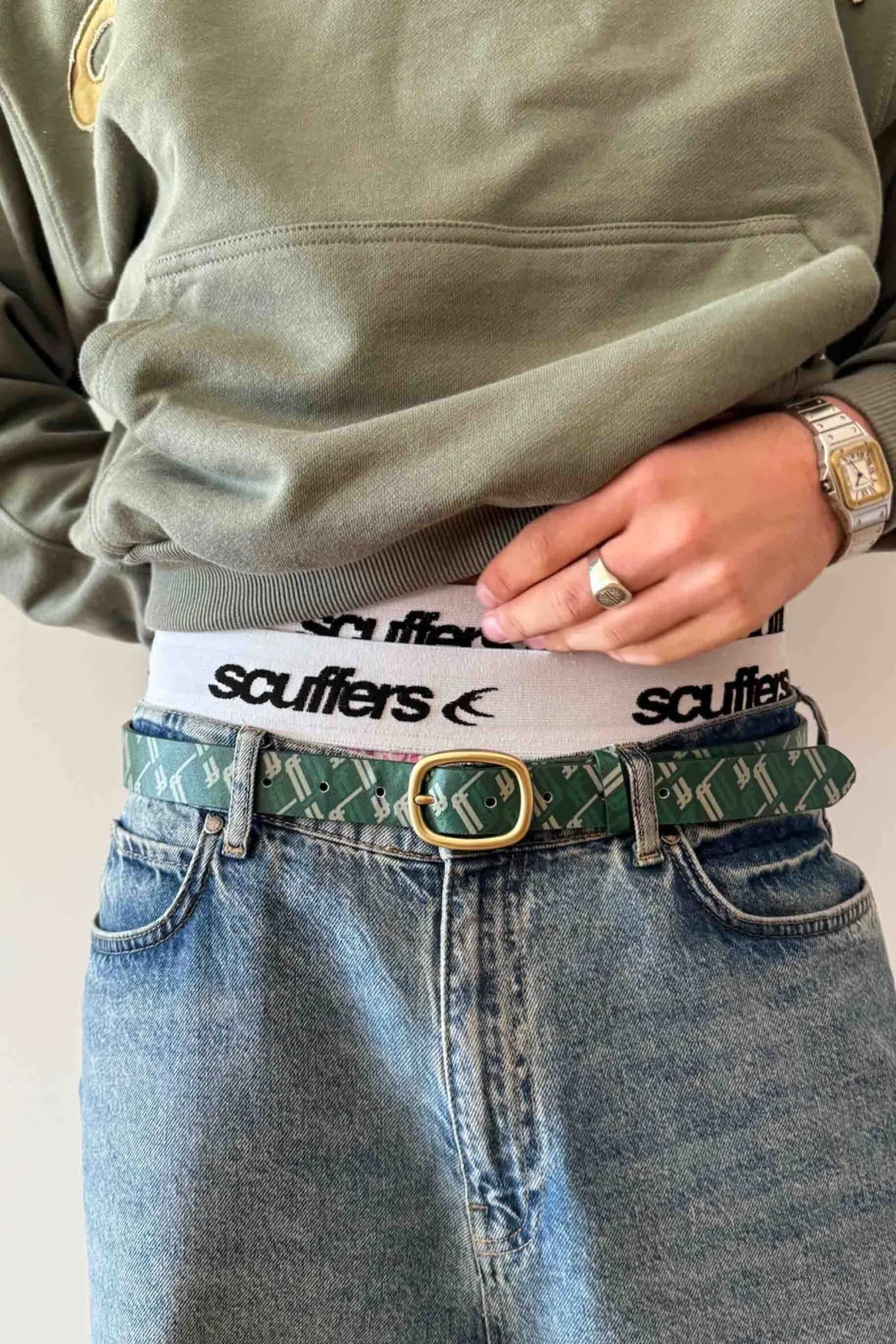 Scuffers Belts^Monogram Green Belt