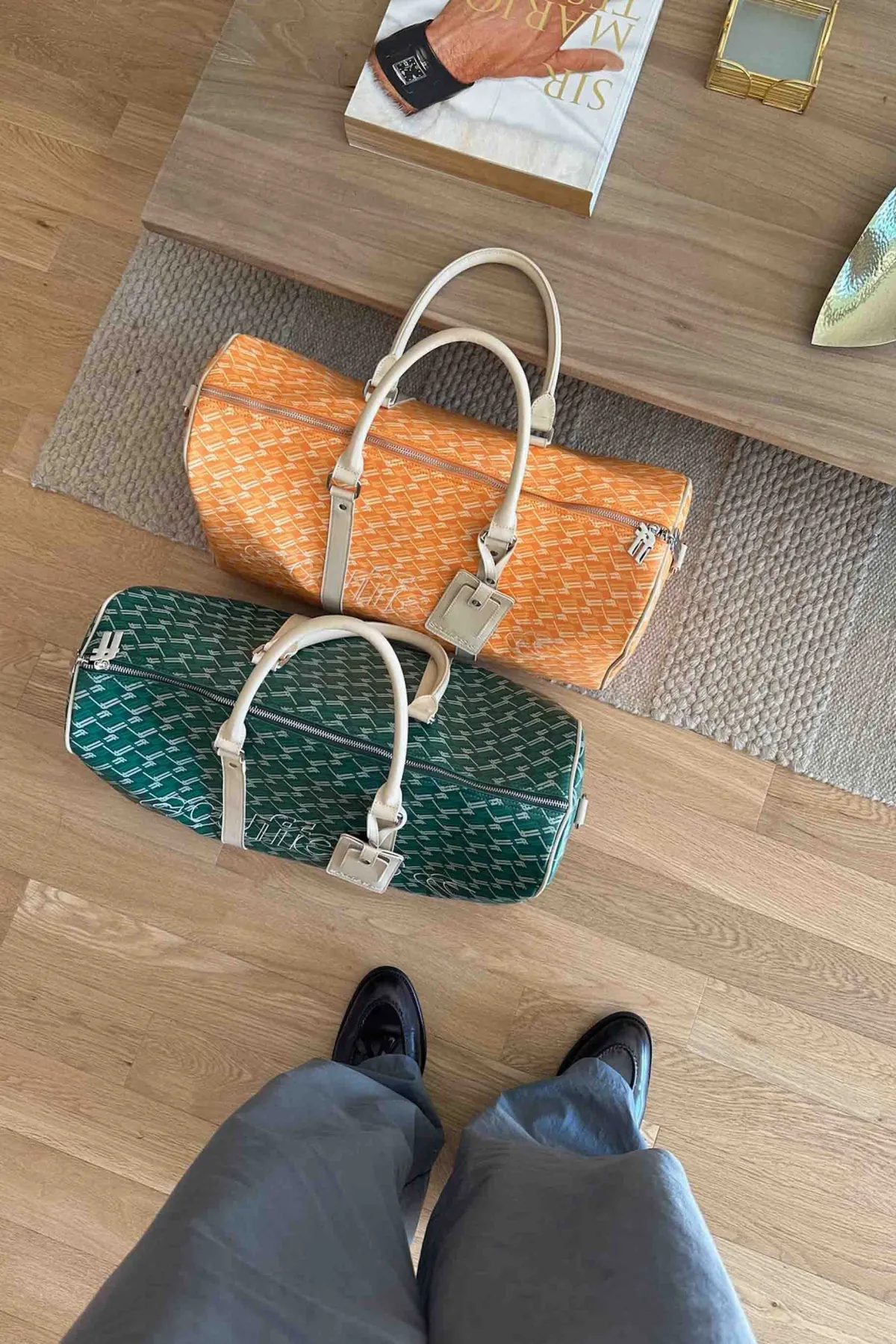 Scuffers Bags^Monogram Green Duffle Bag
