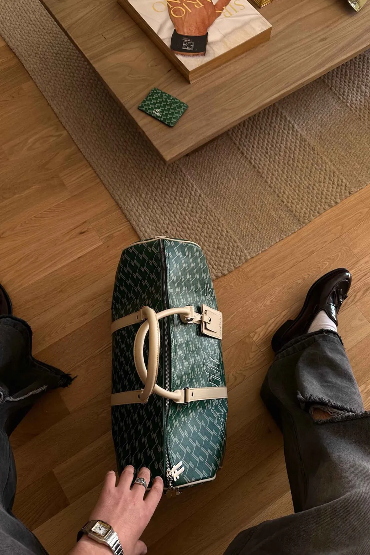 Scuffers Bags^Monogram Green Duffle Bag