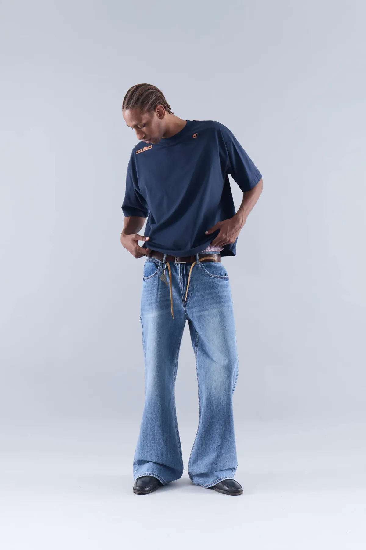 Scuffers T-shirts^Motor Studios Navy Blue T-Shirt
