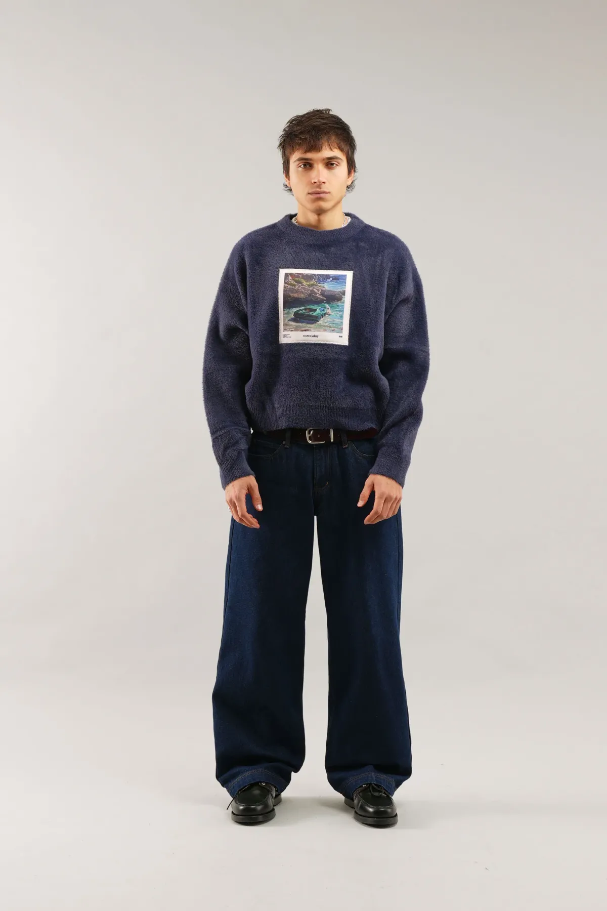Scuffers Knitwear^Oil #1 Navy Knit