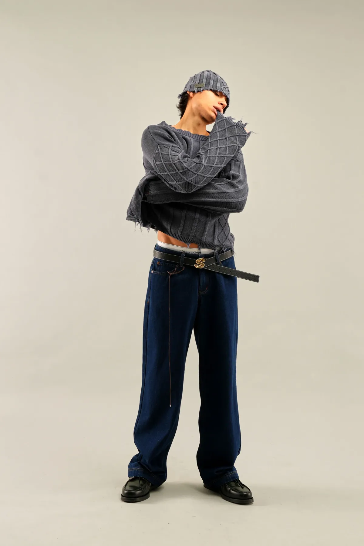 Scuffers Knitwear^Oversized Navy Trench Jersey