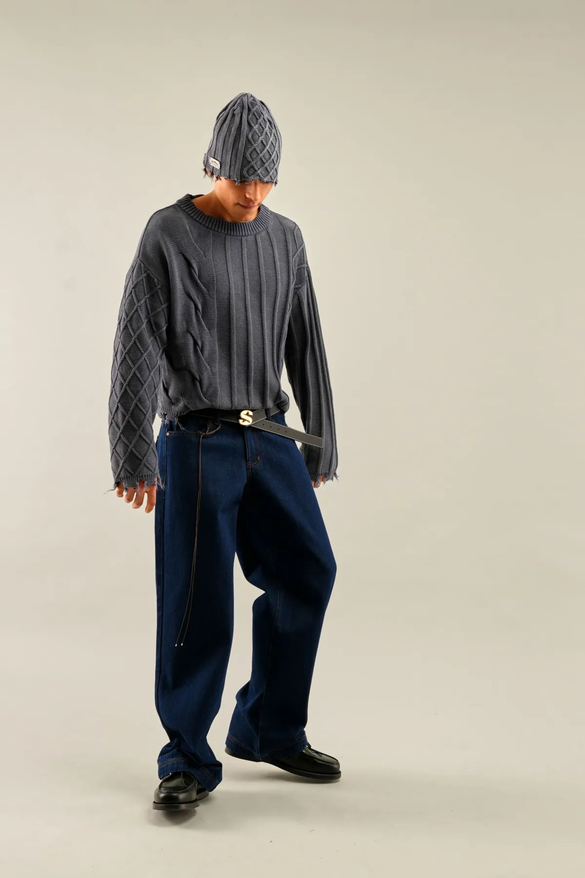 Scuffers Knitwear^Oversized Navy Trench Jersey