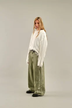 Scuffers Knitwear^Oversized White Trench Jersey