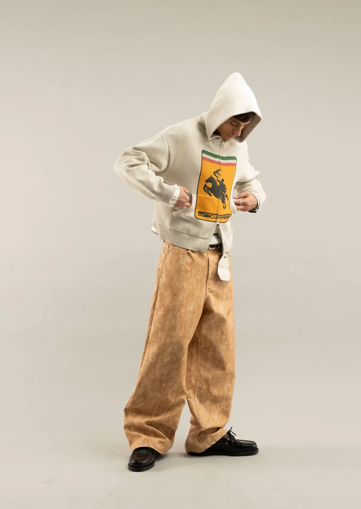 Scuffers Knitwear^Rarri Ecru Knit Zipper