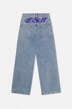 Scuffers Pants & Sweatpants^Ripped Oversized Washed Blue Jeans