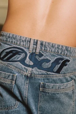 Scuffers Pants & Sweatpants^Ripped Oversized Washed Blue Jeans