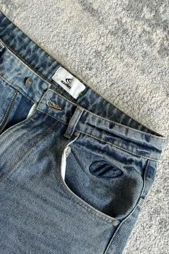 Scuffers Pants & Sweatpants^Ripped Oversized Washed Blue Jeans