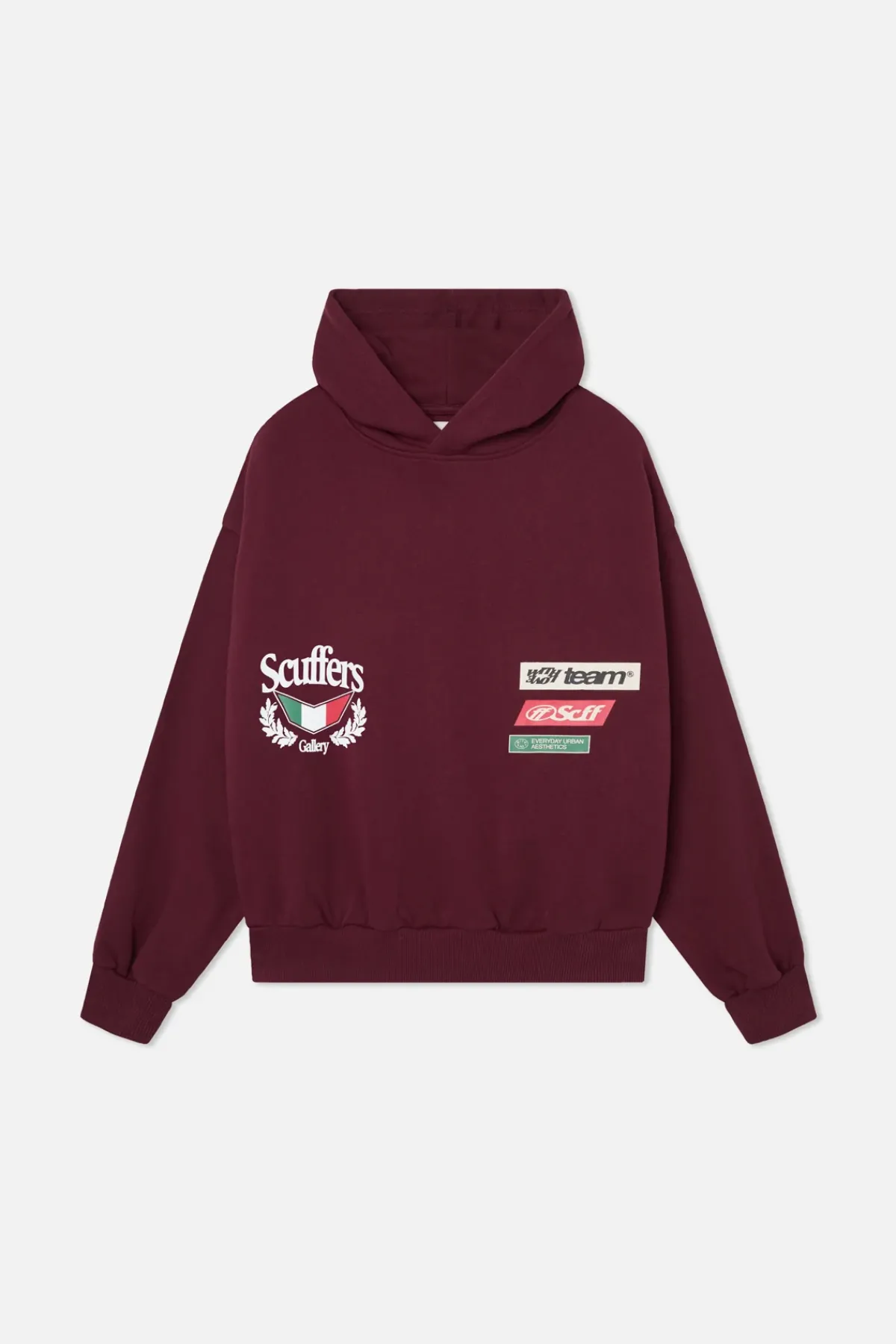 Scuffers Hoodies^Romeo Burgundy Hoodie