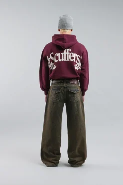 Scuffers Hoodies^Romeo Burgundy Hoodie