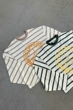 Scuffers Long Sleeves^Shield Brown Striped Longsleeve